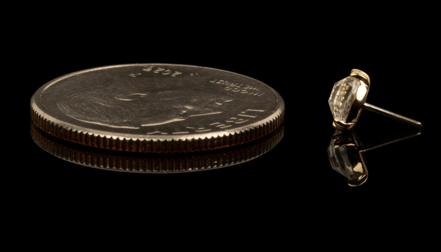 Gold CZ Prong Pin (5/box)