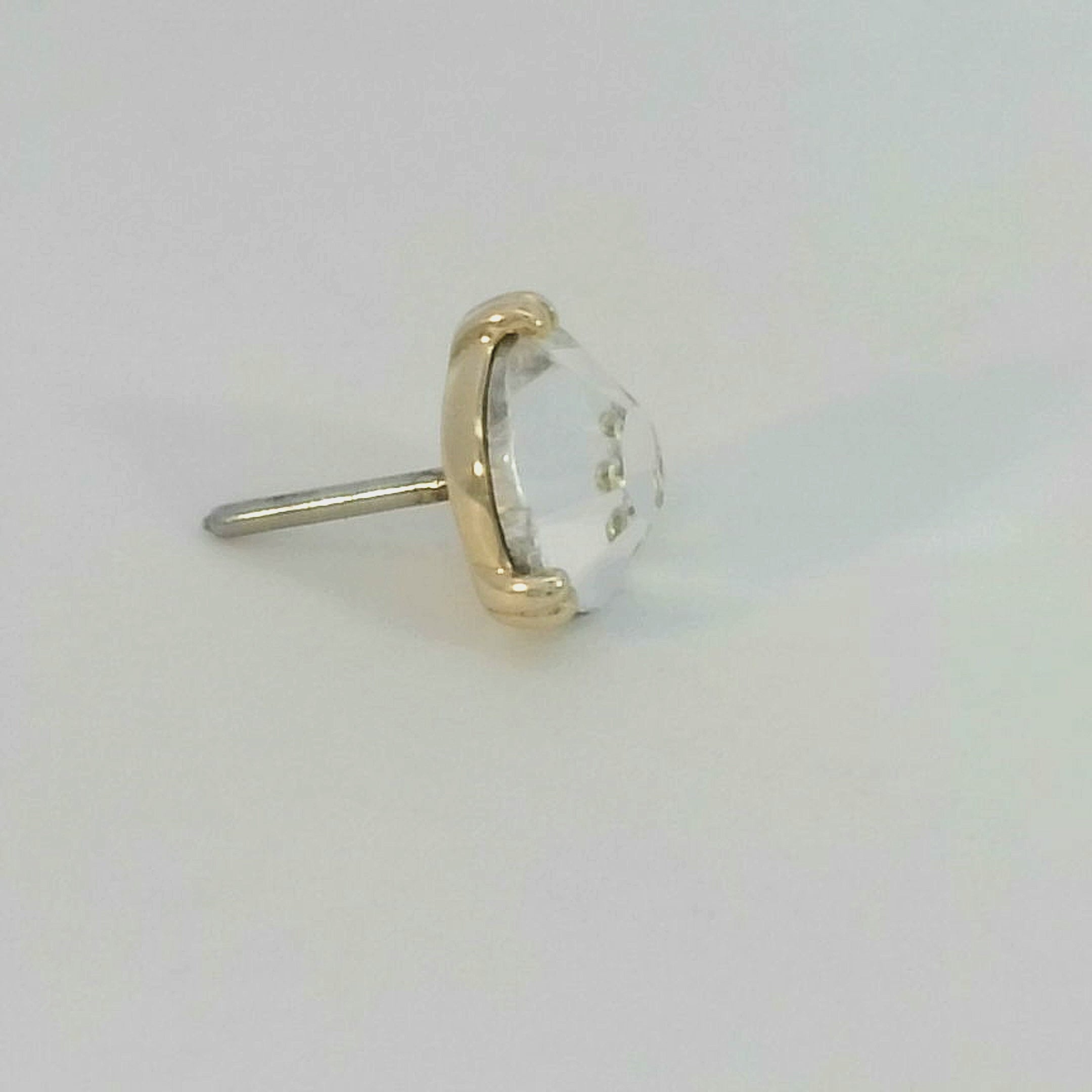 Gold CZ Prong Pin (5/box)