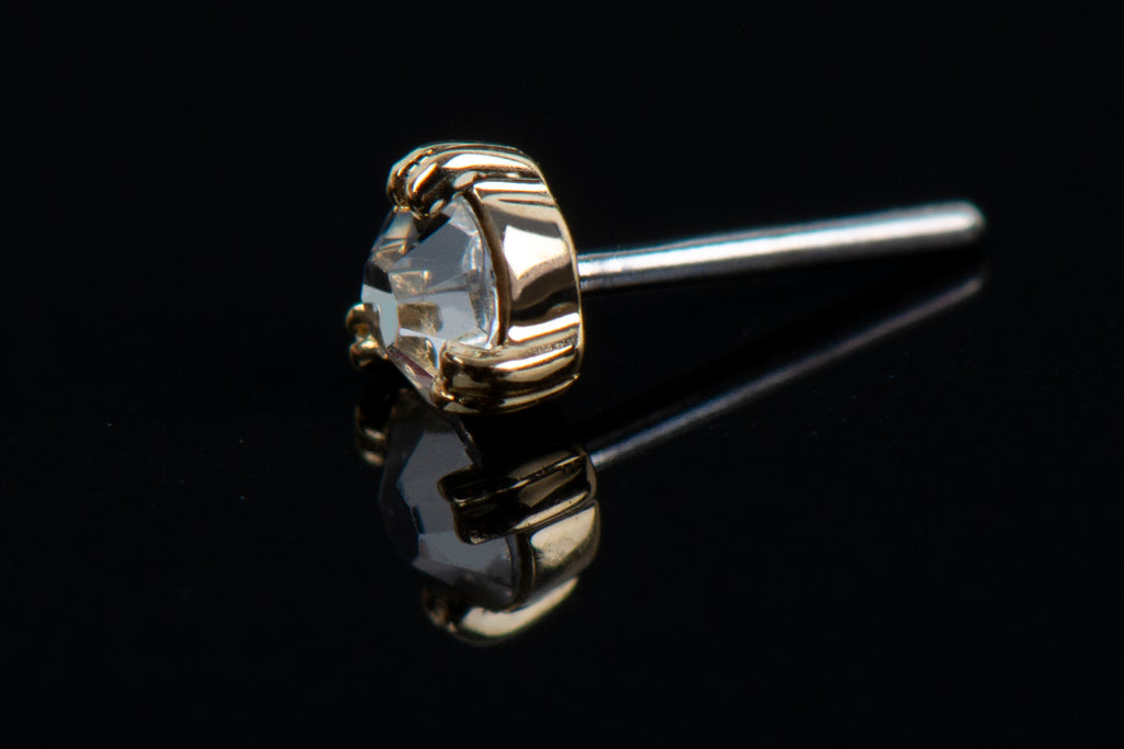 Gold CZ Prong Pin (5/box)