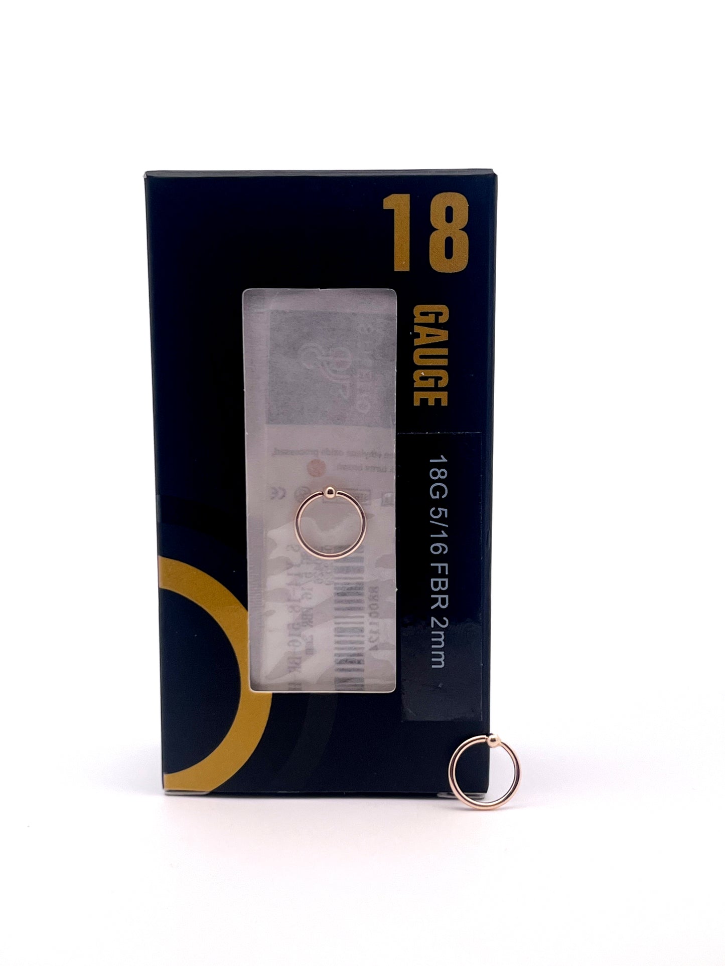 Gold Fixed Bead Ring (Box of 5)