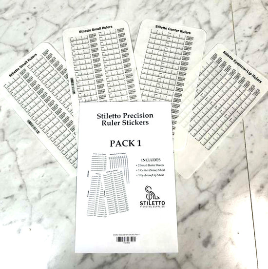 Stiletto Precision Sticker Ruler Pack – Stiletto Piercing Supply