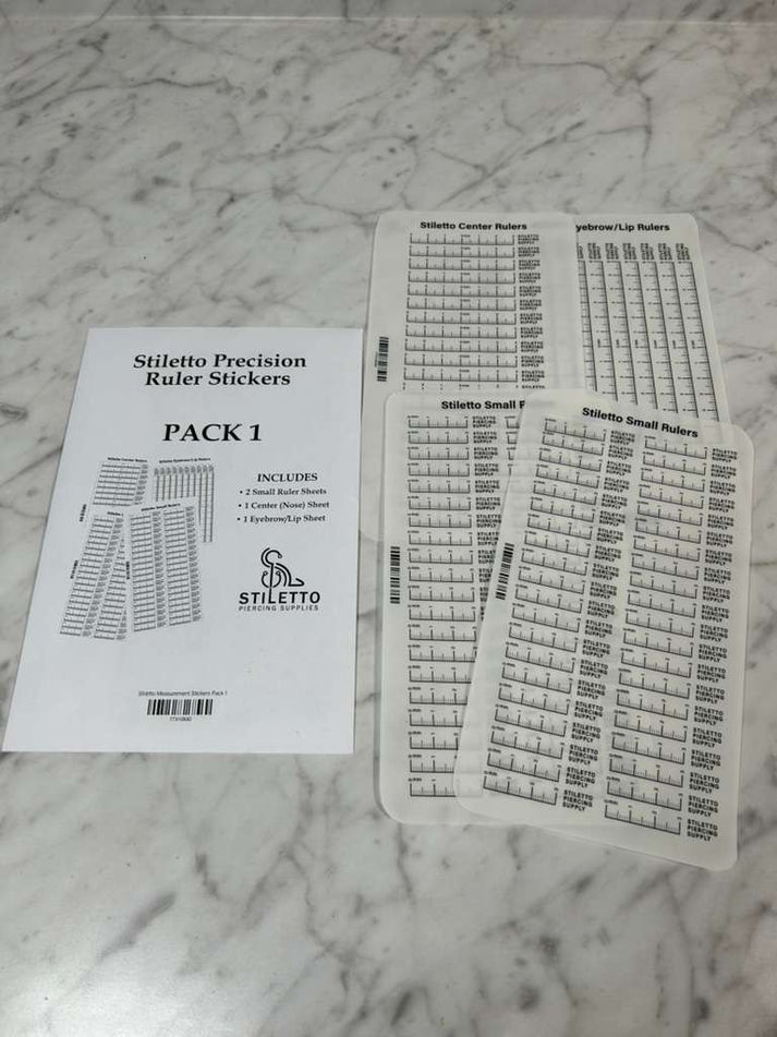Stiletto Precision Sticker Ruler Pack – Stiletto Piercing Supply