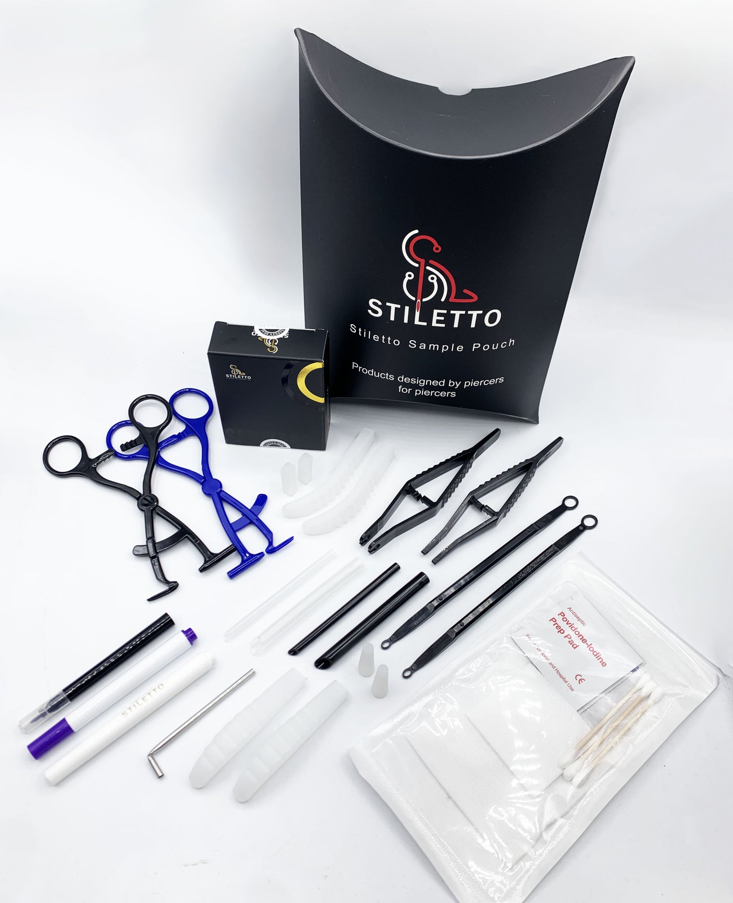 Stiletto Piercing Supply Sample Pack (Only shipped to professional studio locations)