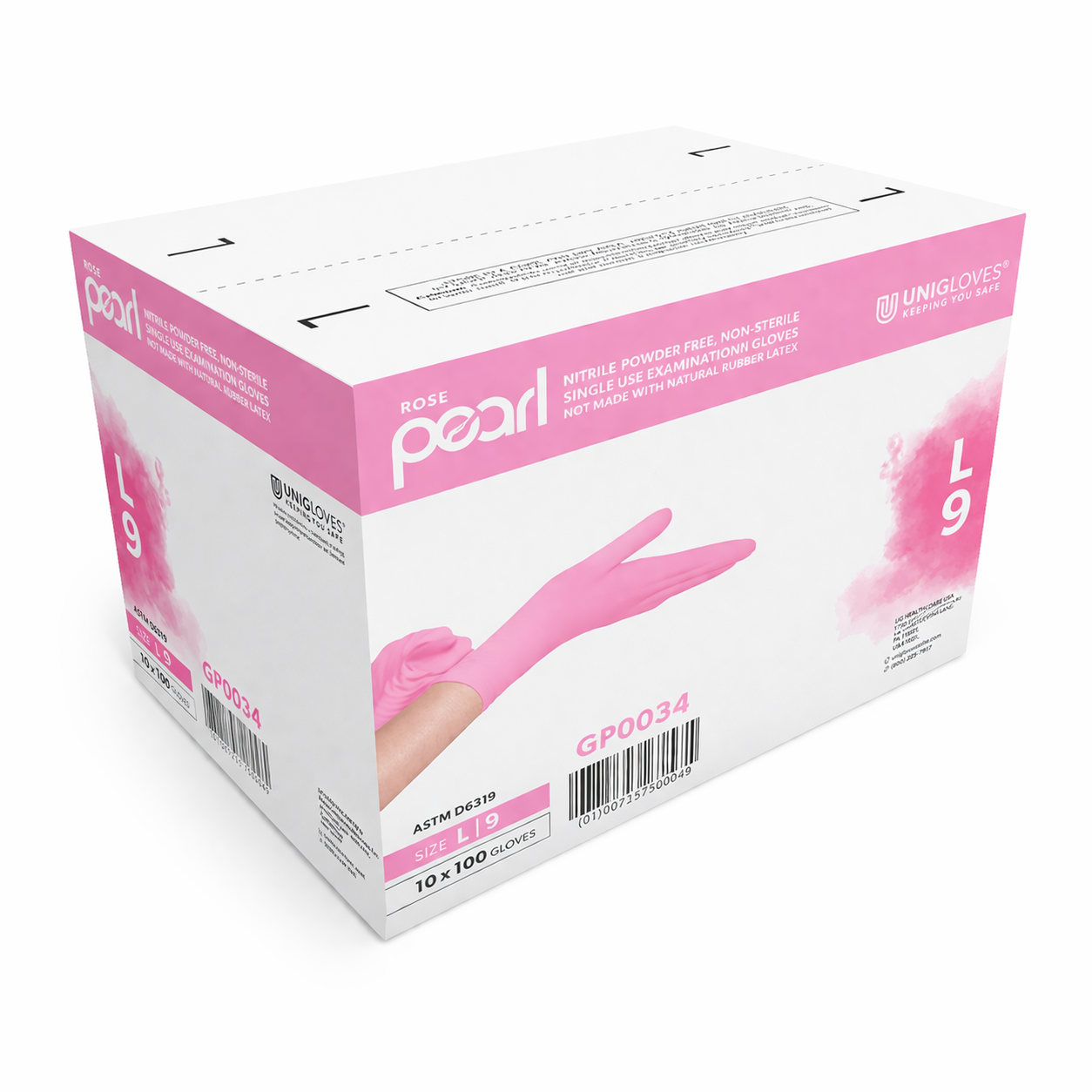 Gloves - Rose Pearl Nitrile (Pink)