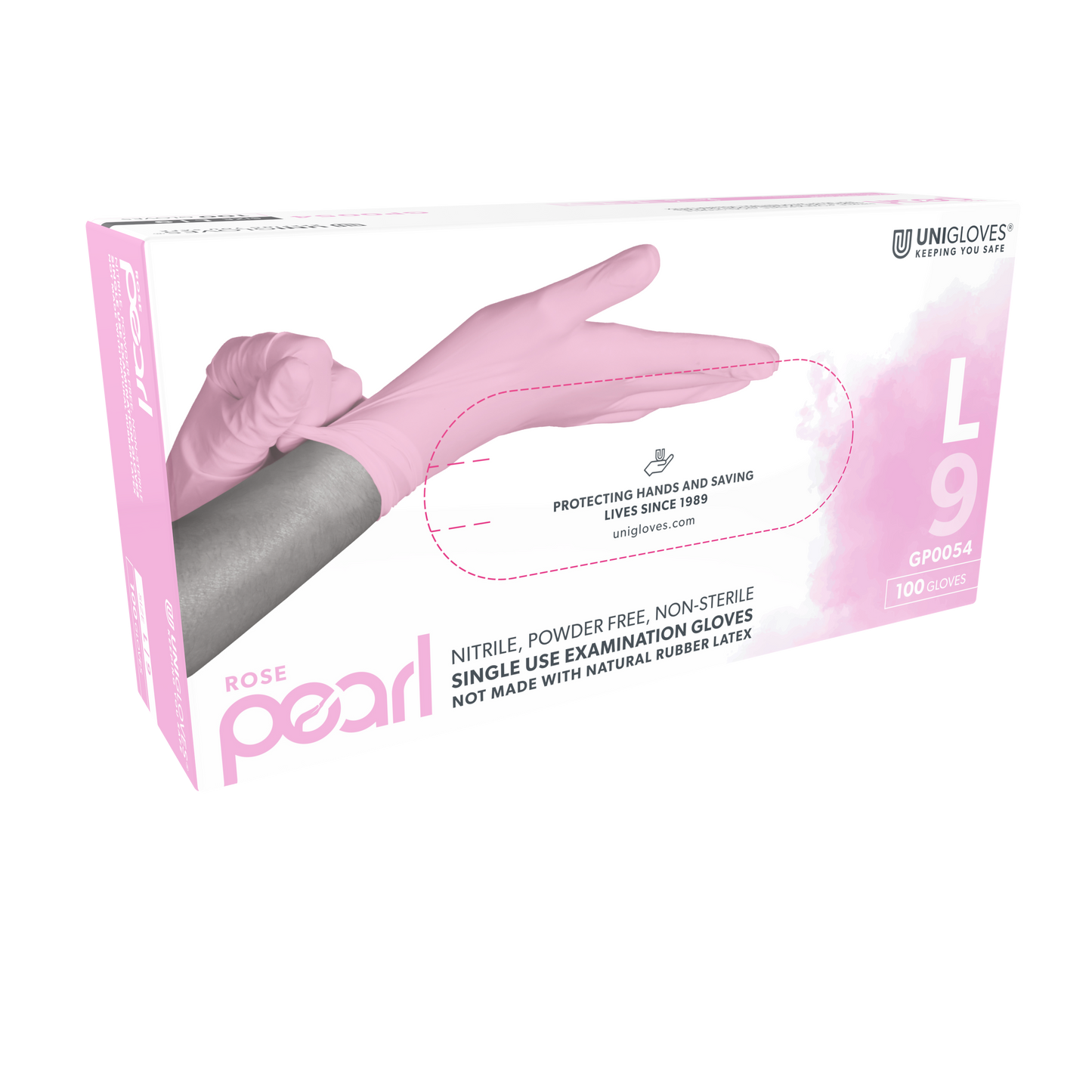 Gloves - Rose Pearl Nitrile (Pink)