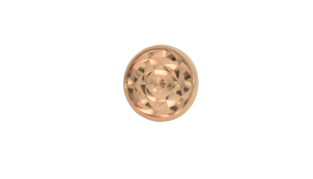 14k Gold Simple Rose Disk - Low Profile Threadless End (5/box)