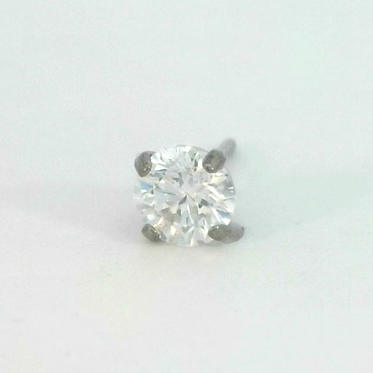 Titanium Prong Set CZ - Threadless End