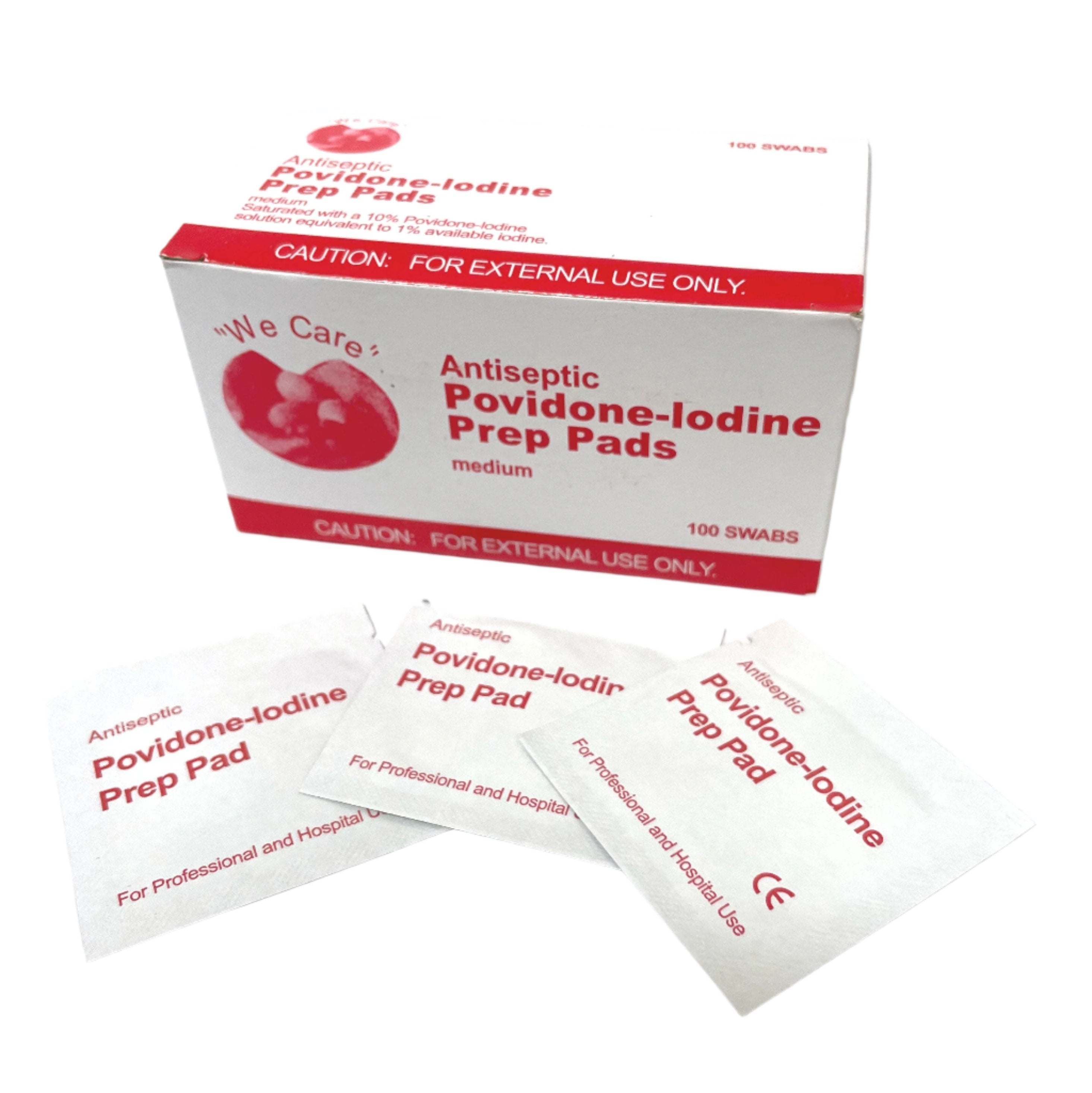 Povidone-Iodine Prep Pads (box of 100)