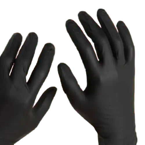 Gloves - Night Angel Black Nitrile 4ml (100/90 per box)
