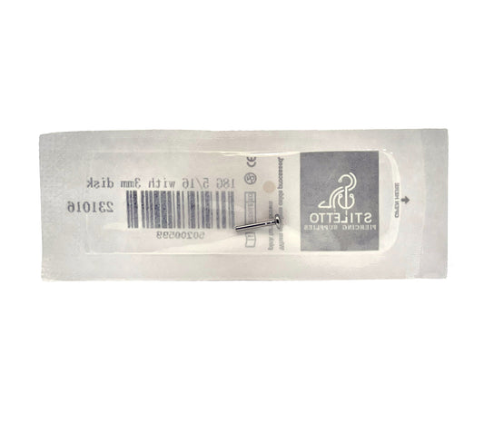 14g Titanium Threadless Posts - 4.0mm Disk (20/box)