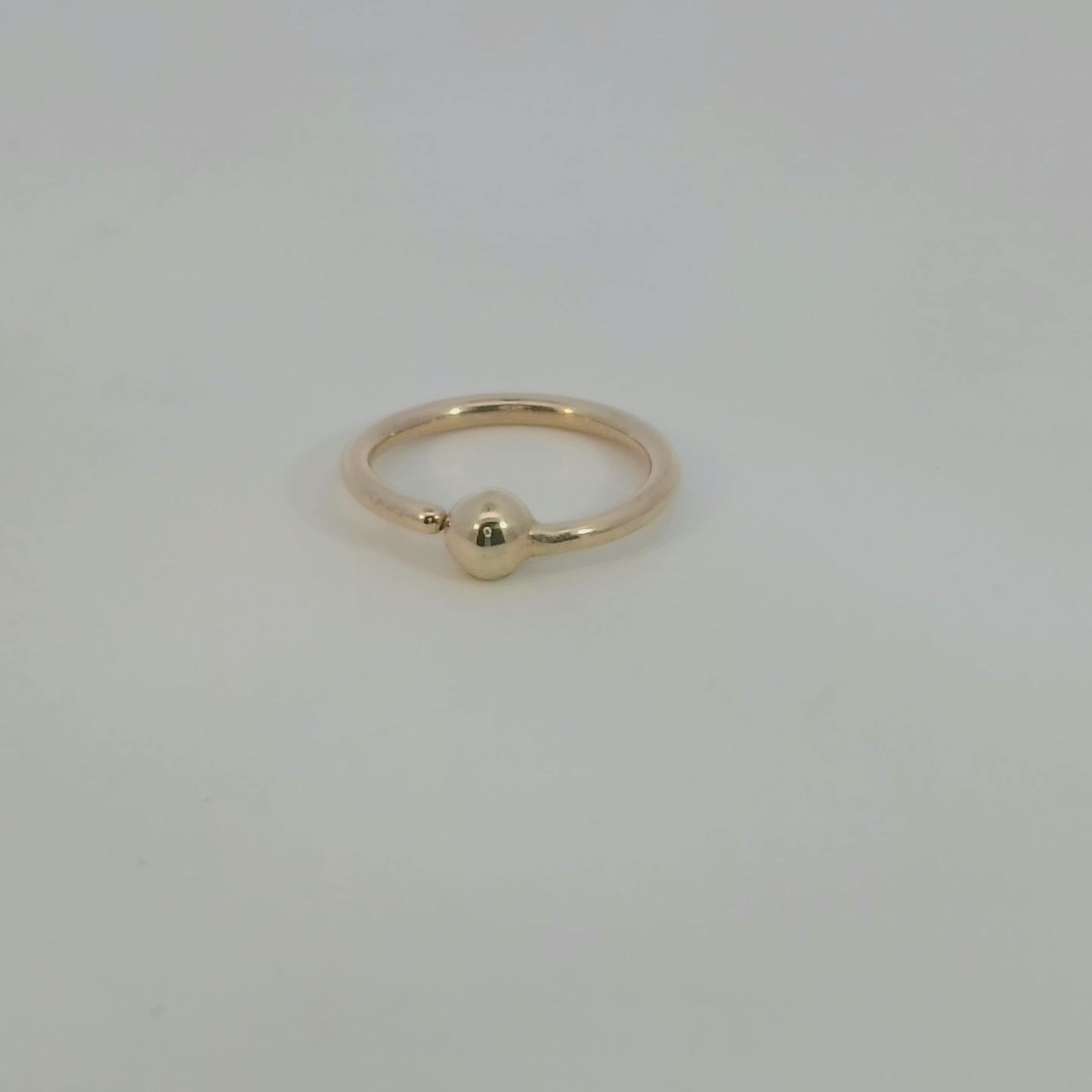 Gold Fixed Bead Ring