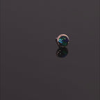 14k Gold Black Opal - Low Profile Threadless End (10/box)